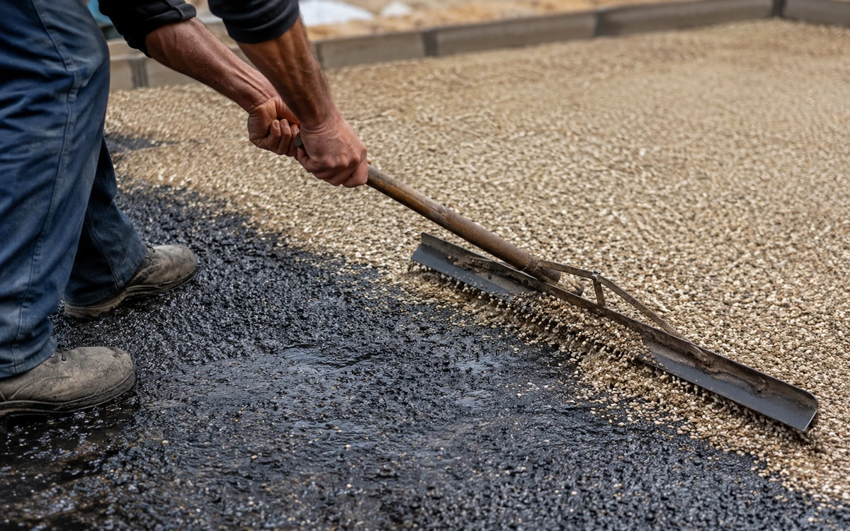 Tar and chip paving contractor